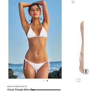 Becca Cheryl sliding triangle top sz D & Demi hipster side tie bottoms sz large